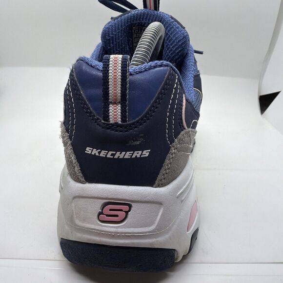 Skechers D’Lites Navy Blue Gray Shoes Sneakers 11947W Womens Size 11 Wide Damage - Picture 4 of 13